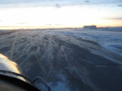 1375 Snow river on runway